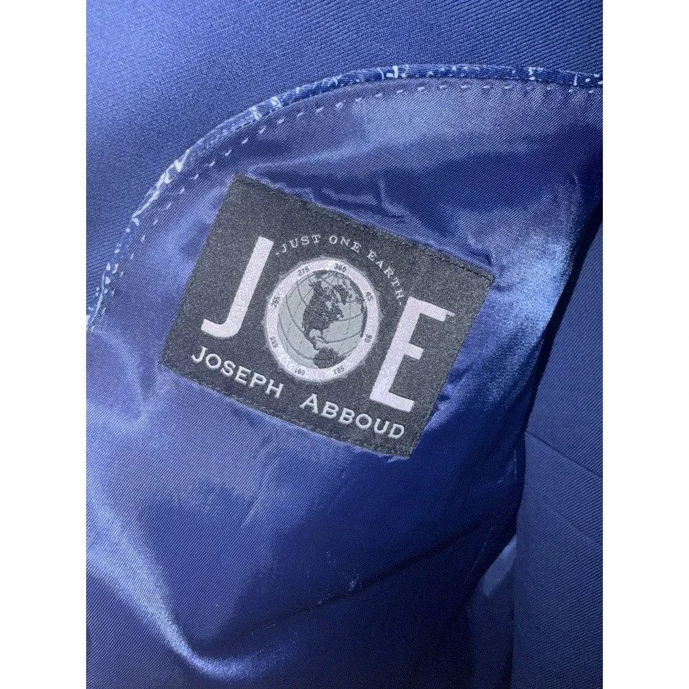 Joe By Joseph Abboud Dusty Blue Linen/Cotton Men's Suit 44S (36 x 25‎ Pants)